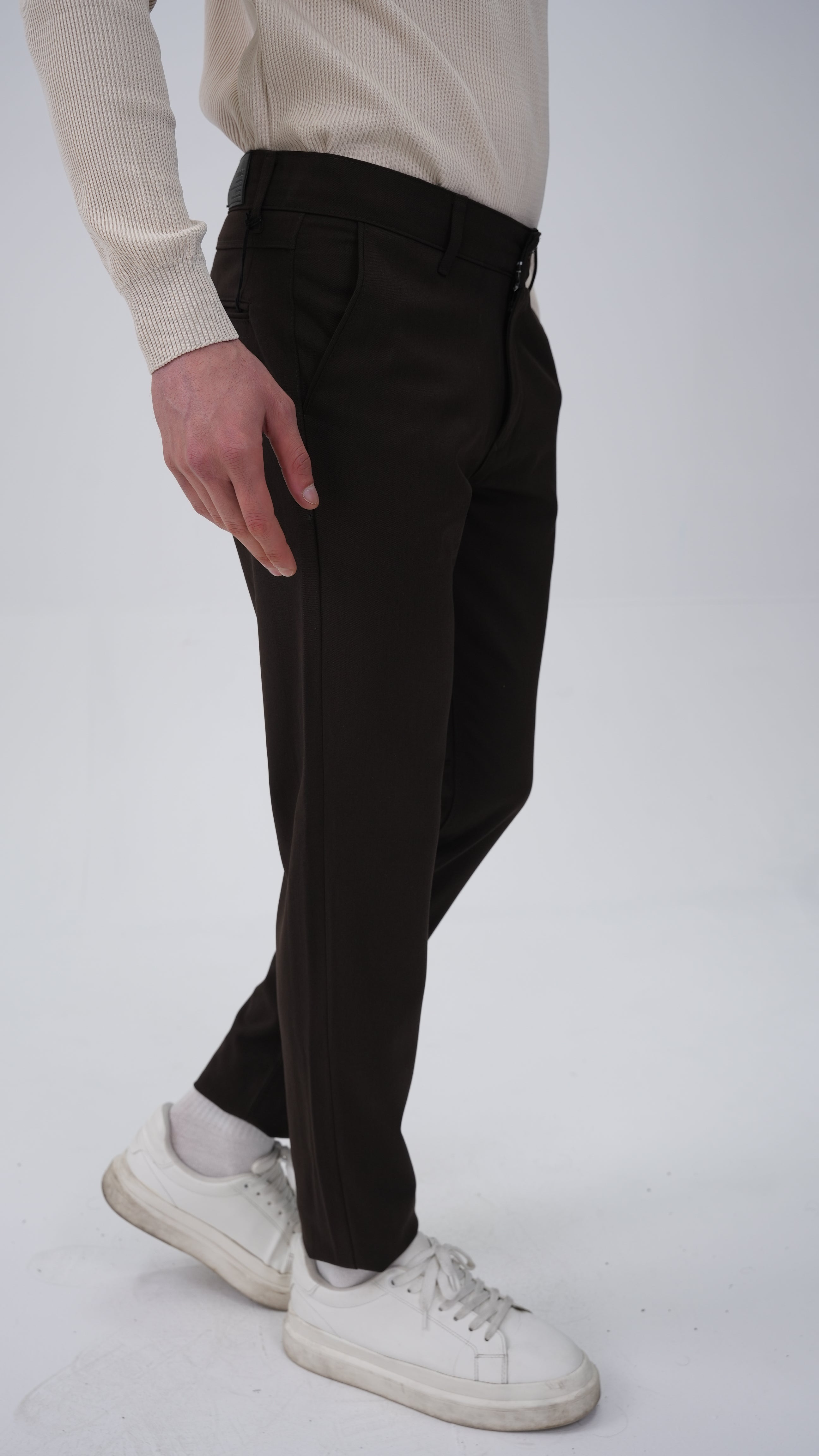Classic Kumaş Pantolon - Kahverengi