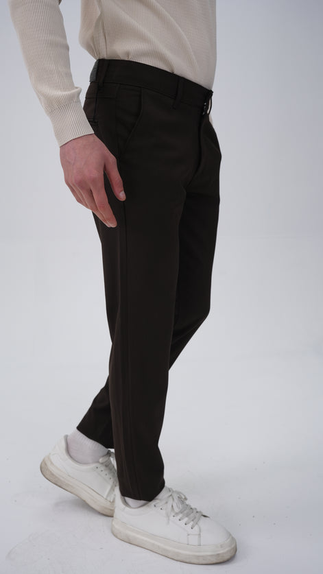 Classic Kumaş Pantolon - Kahverengi