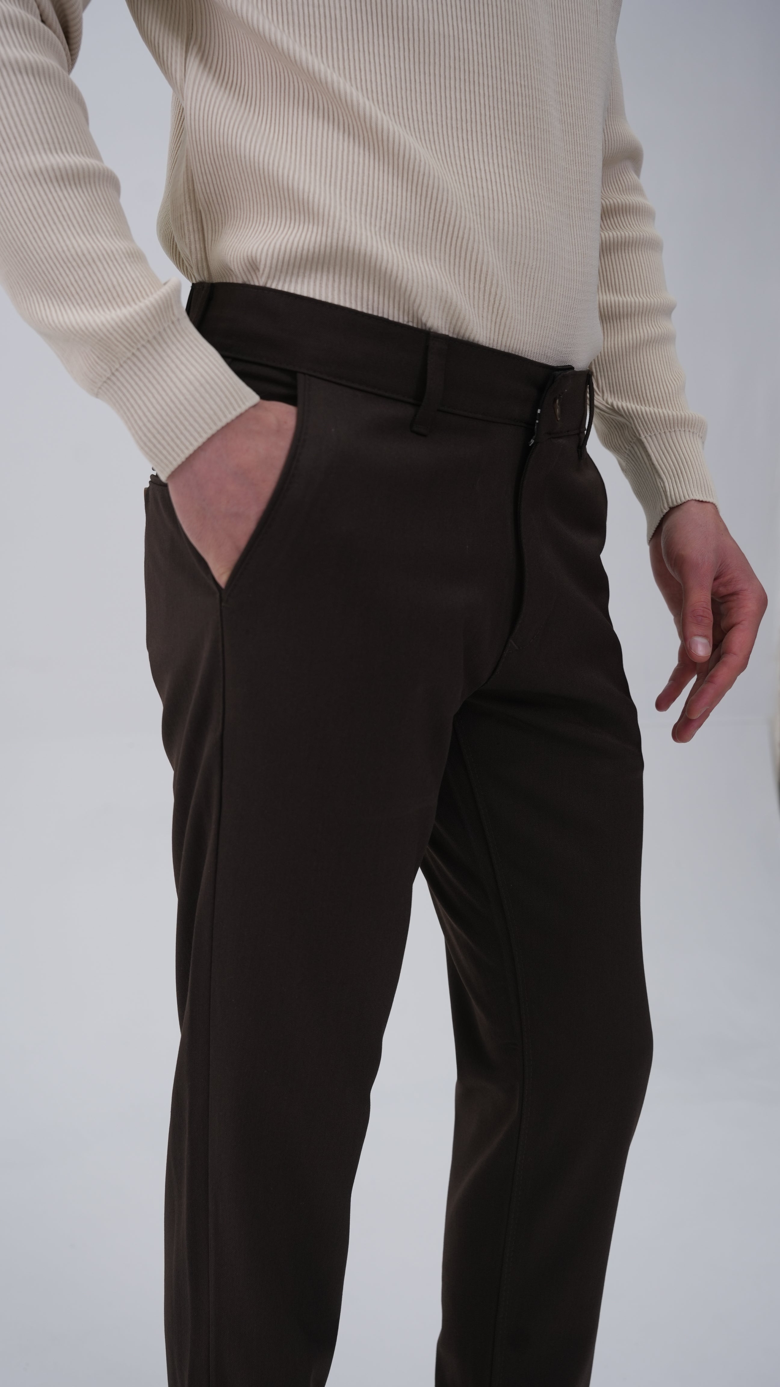 Classic Kumaş Pantolon - Kahverengi