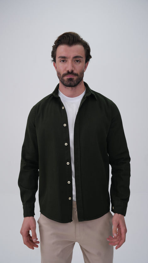Le Nant Overshirt - Koyu Haki