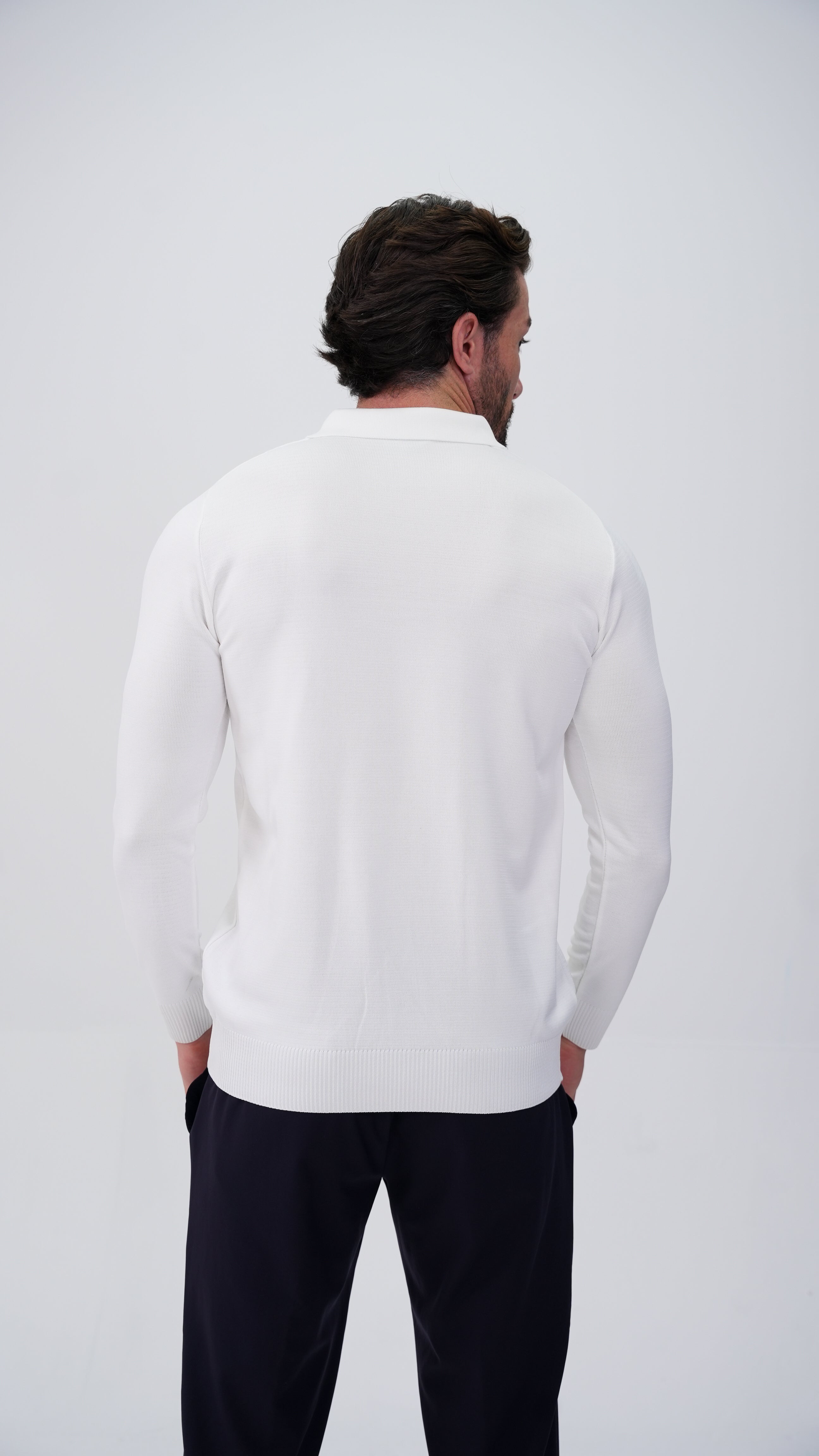 Soucy Polo Yaka Kazak - Beyaz