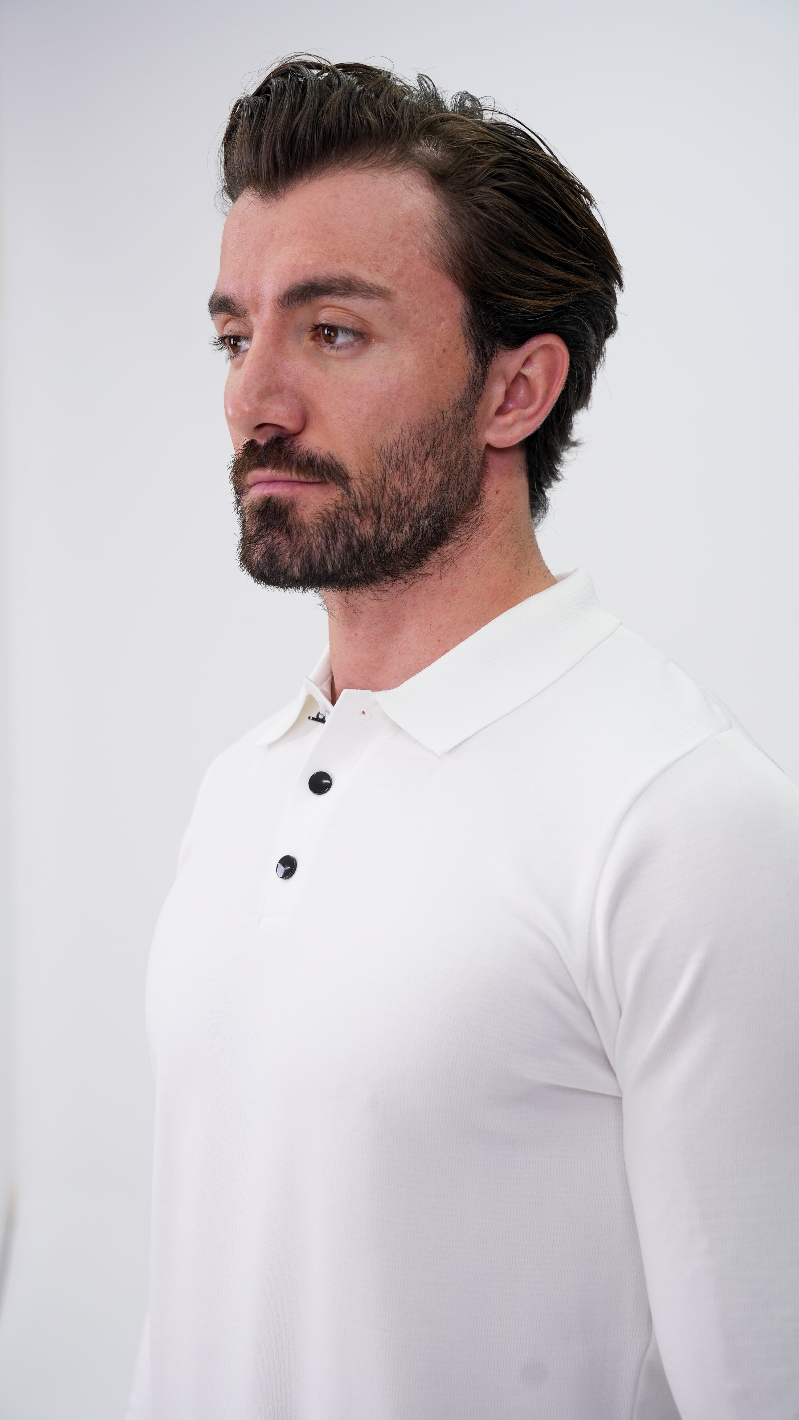 Soucy Polo Yaka Kazak - Beyaz