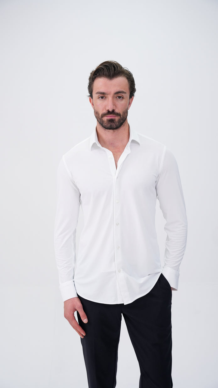 Stretchy Gömlek - Beyaz