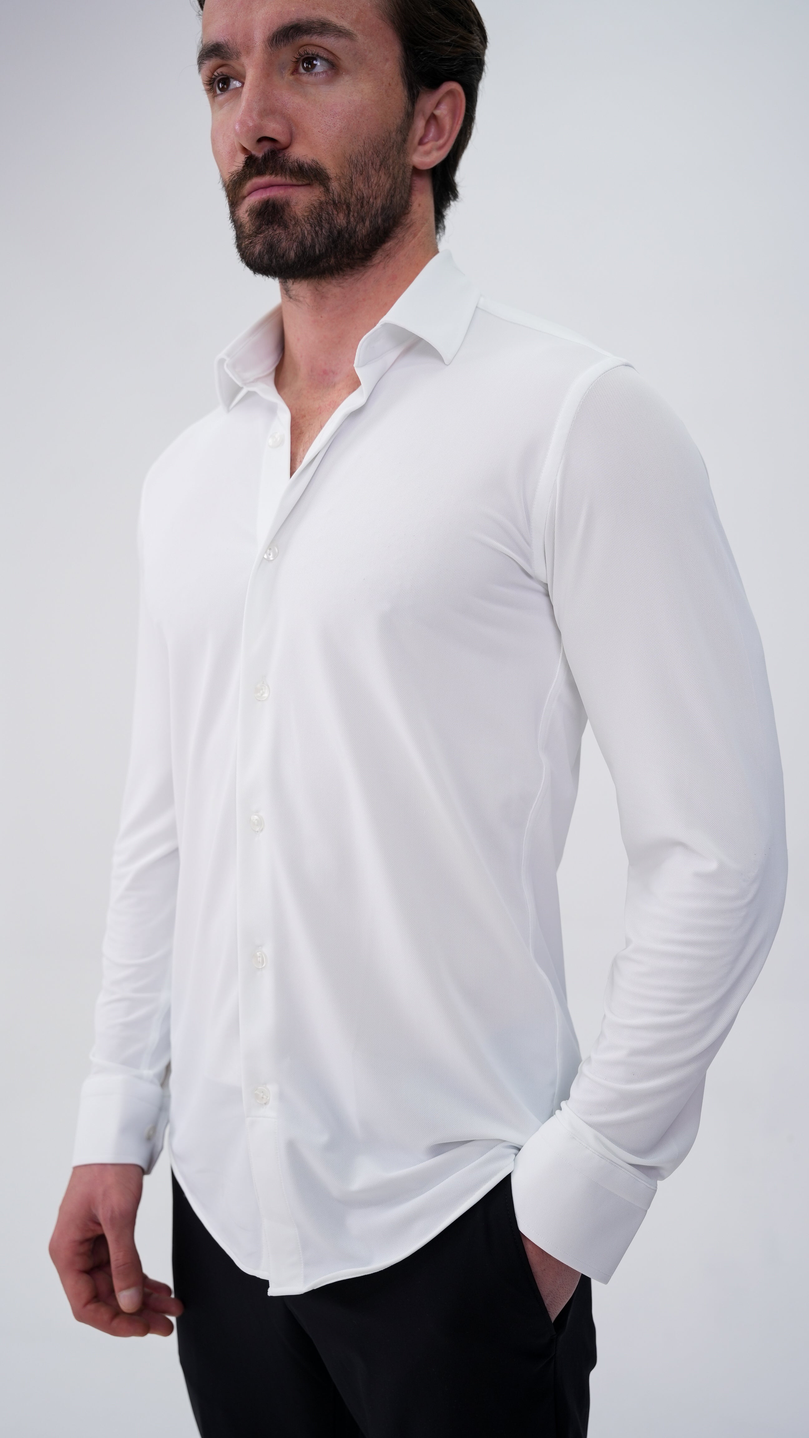 Stretchy Gömlek - Beyaz