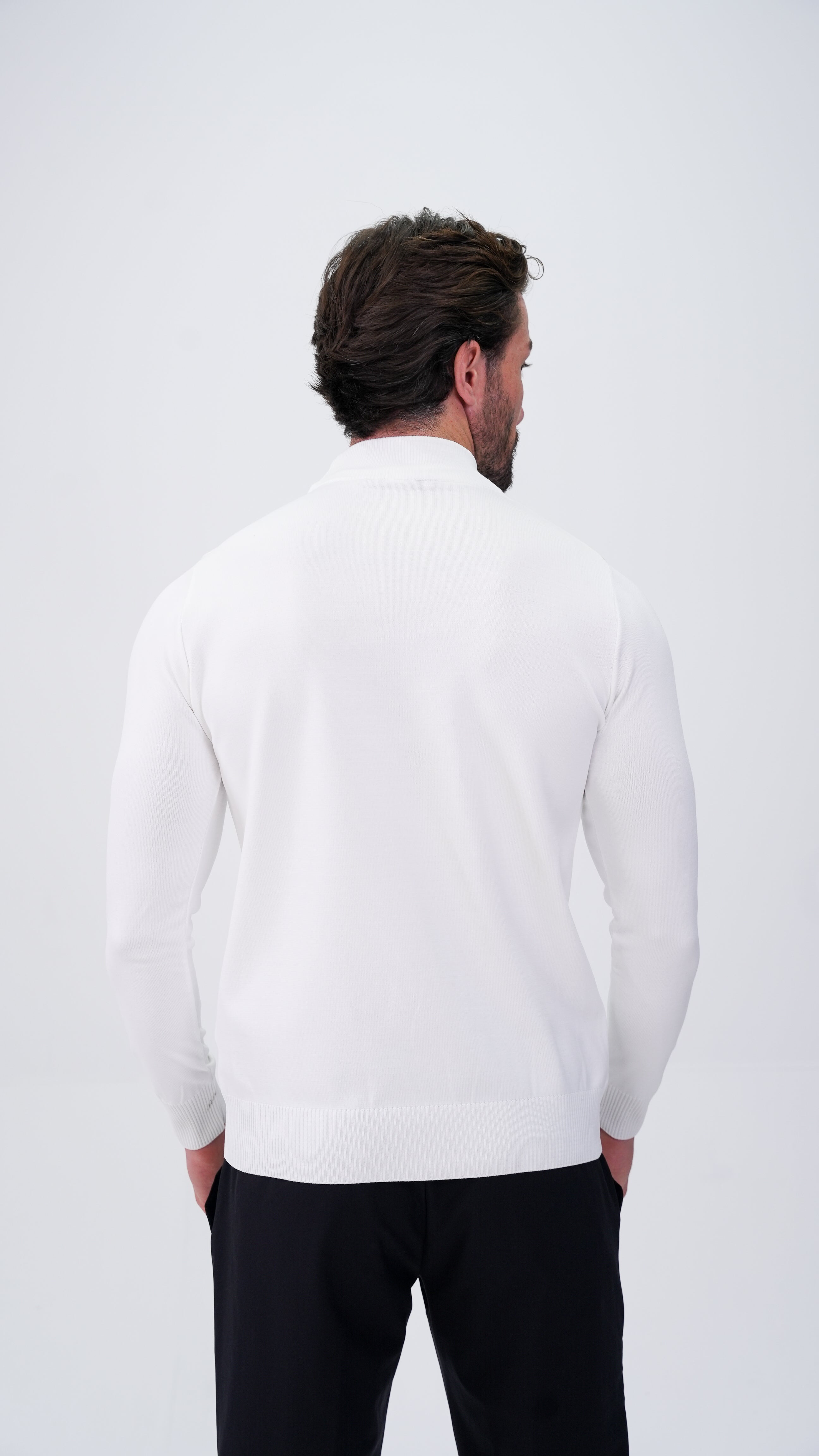 Grosse Yarım Boğazlı Kazak - Beyaz