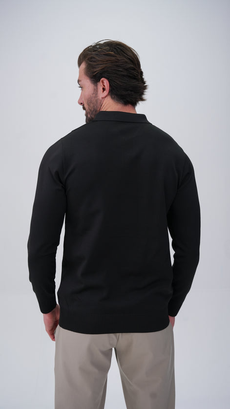 Soucy Polo Yaka Kazak - Siyah