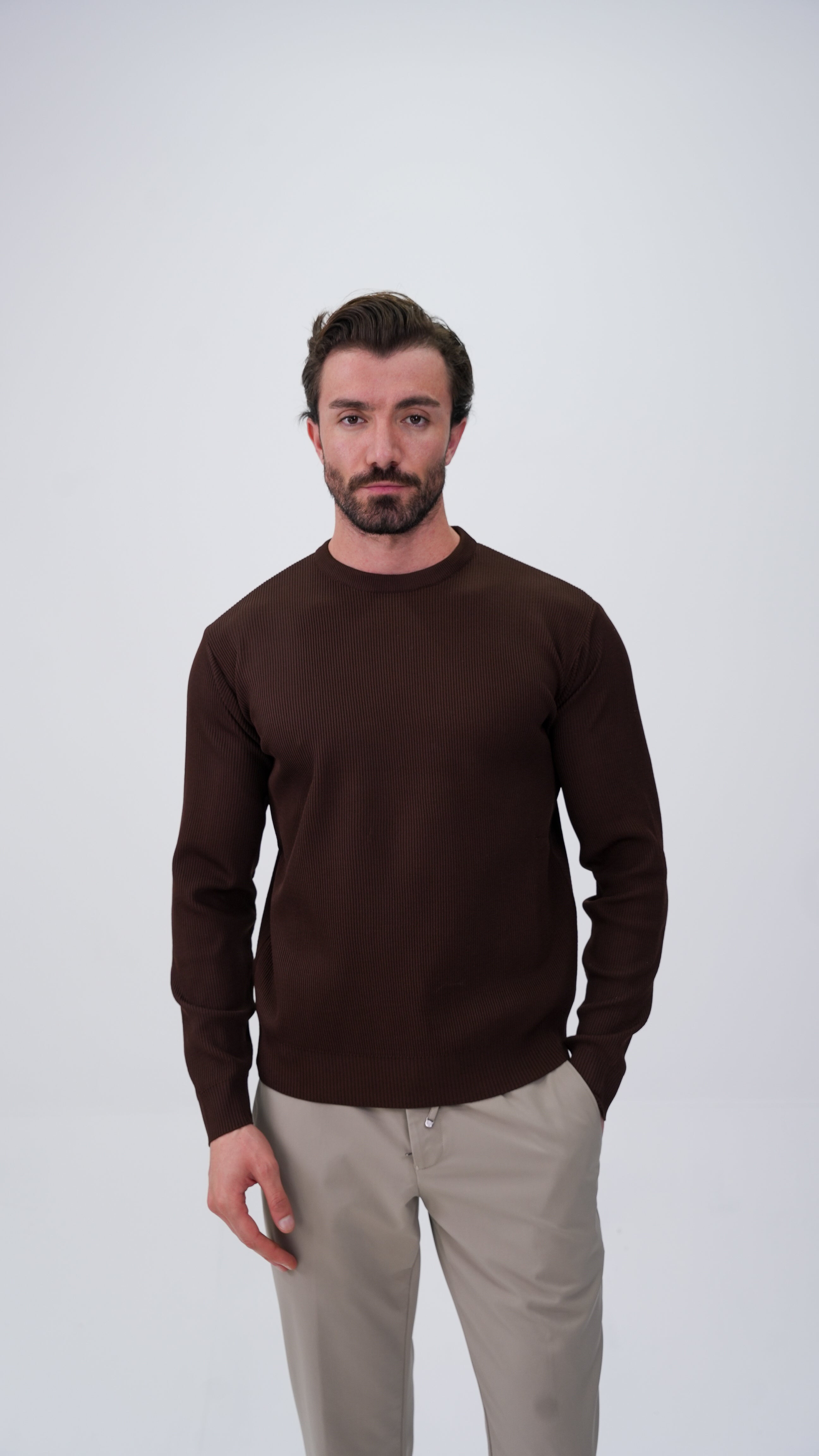 Voissant Bisiklet Yaka Kazak - Kahverengi