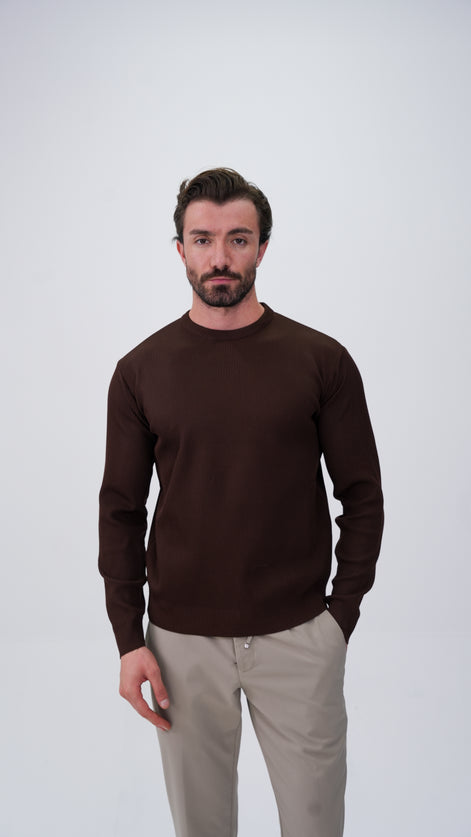 Voissant Bisiklet Yaka Kazak - Kahverengi