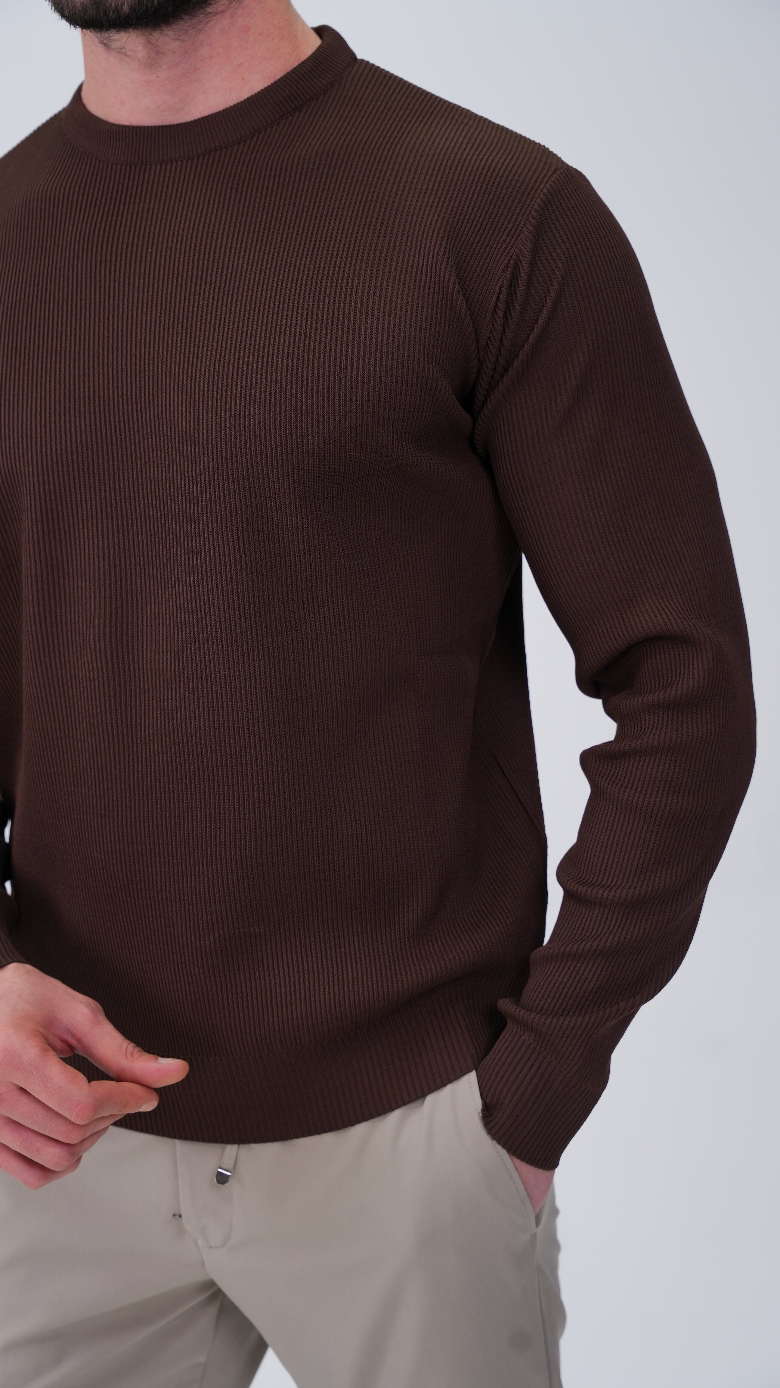 Voissant Bisiklet Yaka Kazak - Kahverengi