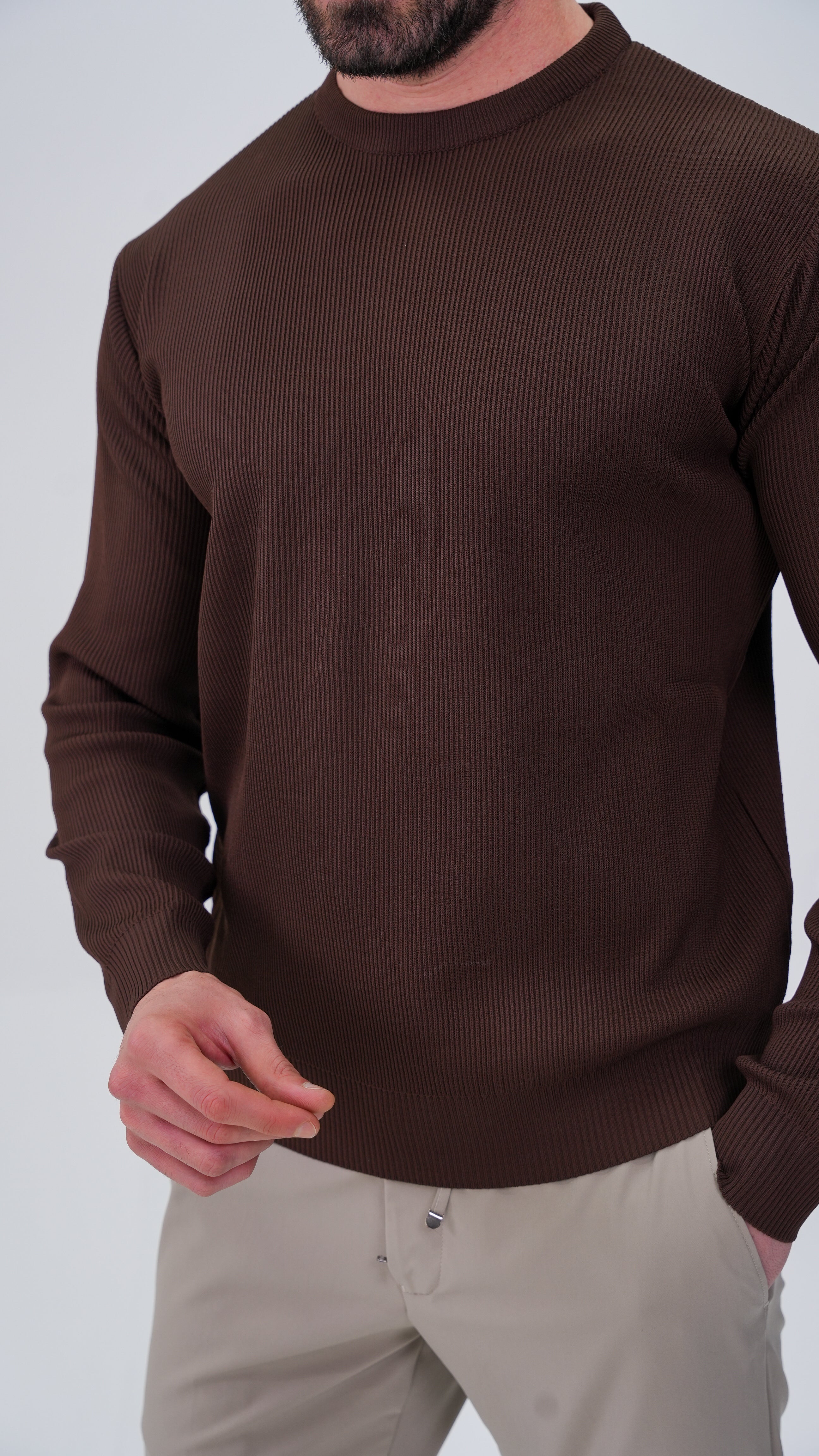 Voissant Bisiklet Yaka Kazak - Kahverengi