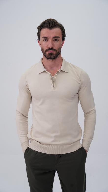 Reclus Polo Yaka Kazak - Taş