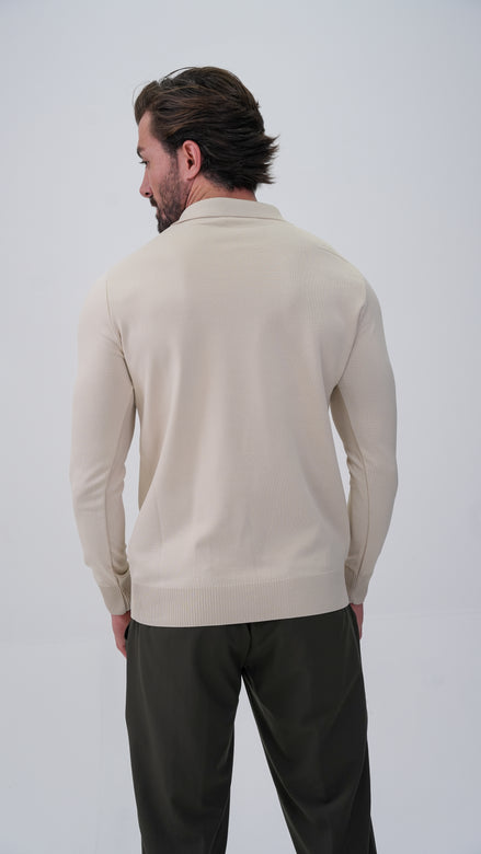 Reclus Polo Yaka Kazak - Taş