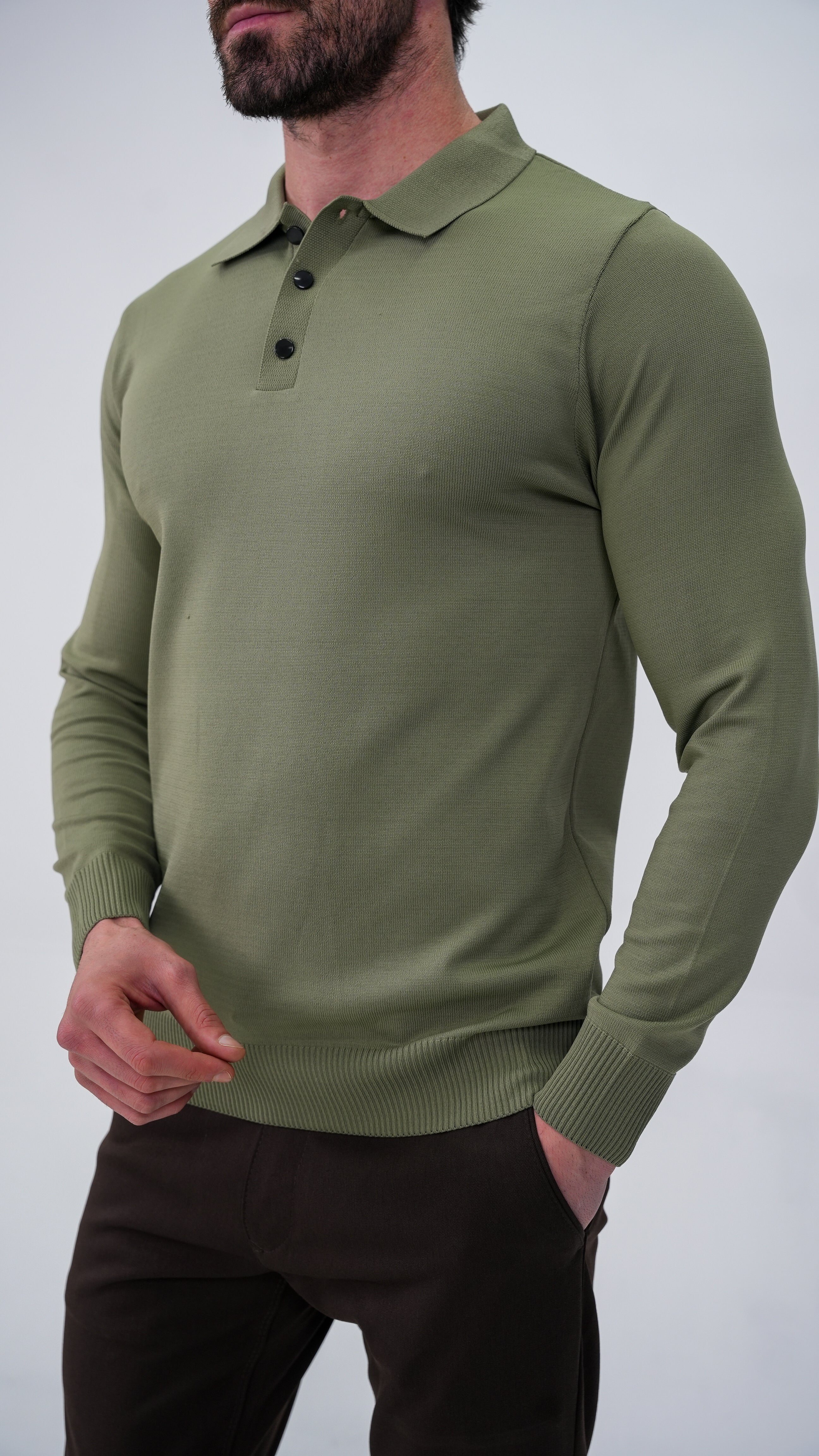 Soucy Polo Yaka Kazak - Haki