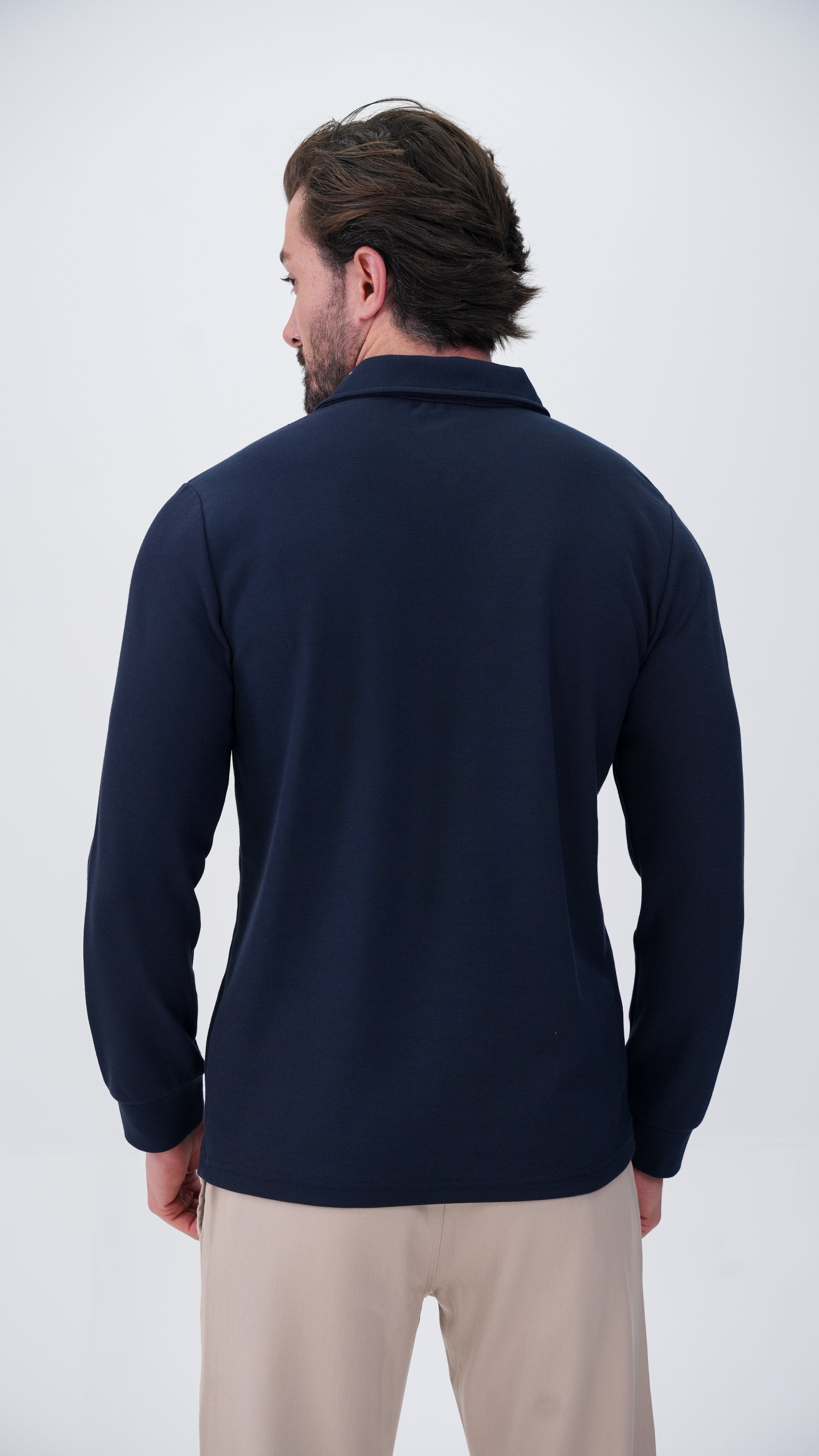 Labiaz Polo Yaka Uzun Kollu T-Shirt  - Lacivert