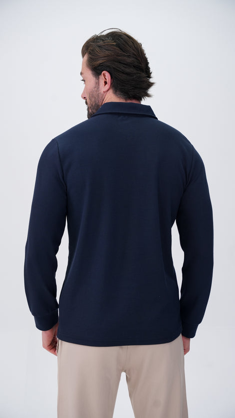 Labiaz Polo Yaka Uzun Kollu T-Shirt  - Lacivert