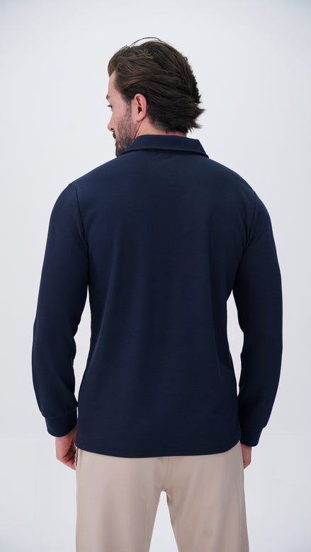 Labiaz Polo Yaka Uzun Kollu T-Shirt  - Lacivert