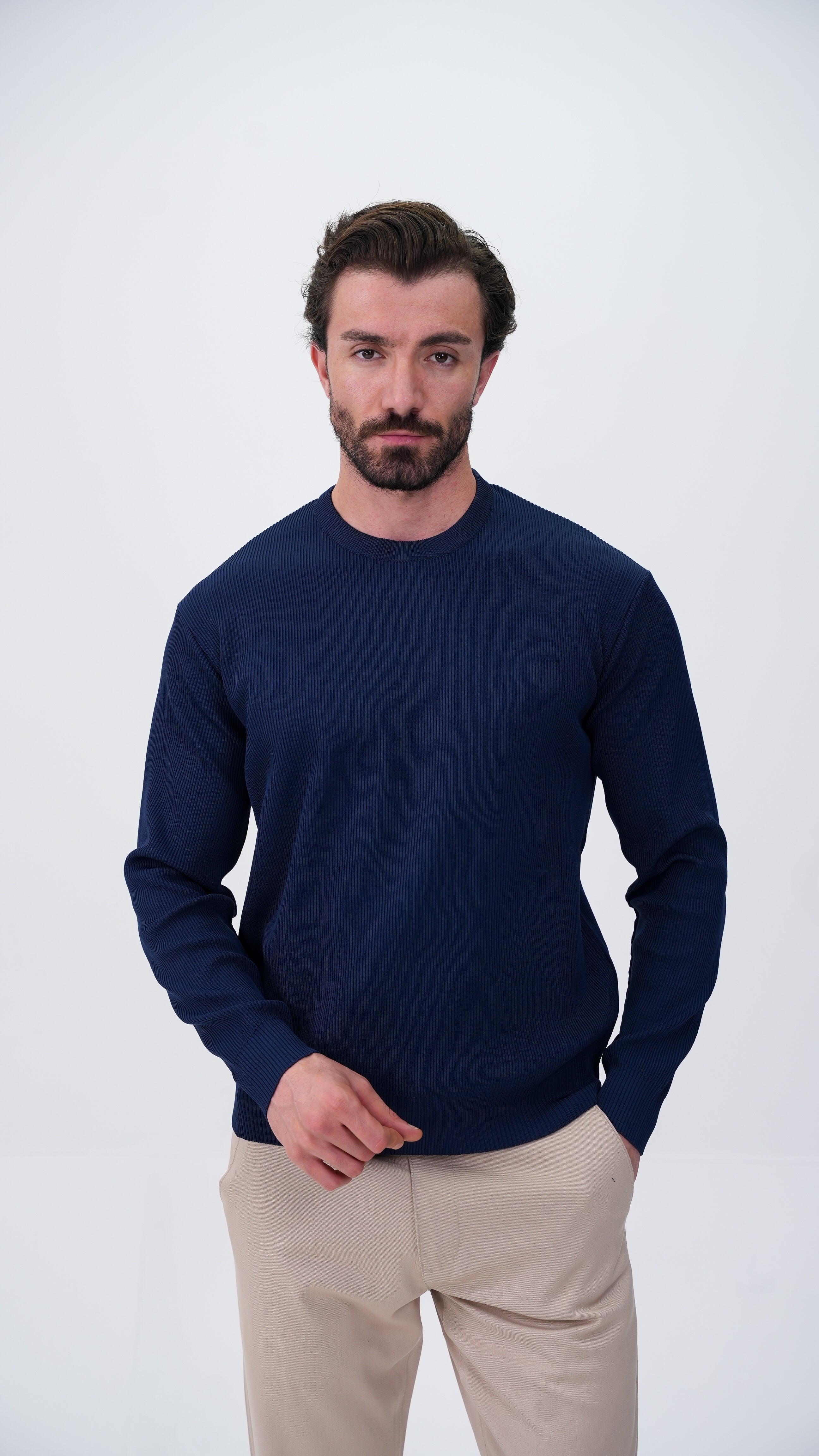 Voissant Bisiklet Yaka Kazak - Lacivert