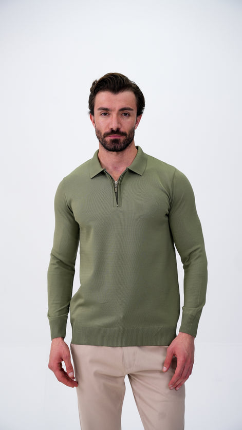 Reclus Polo Yaka Kazak - Haki