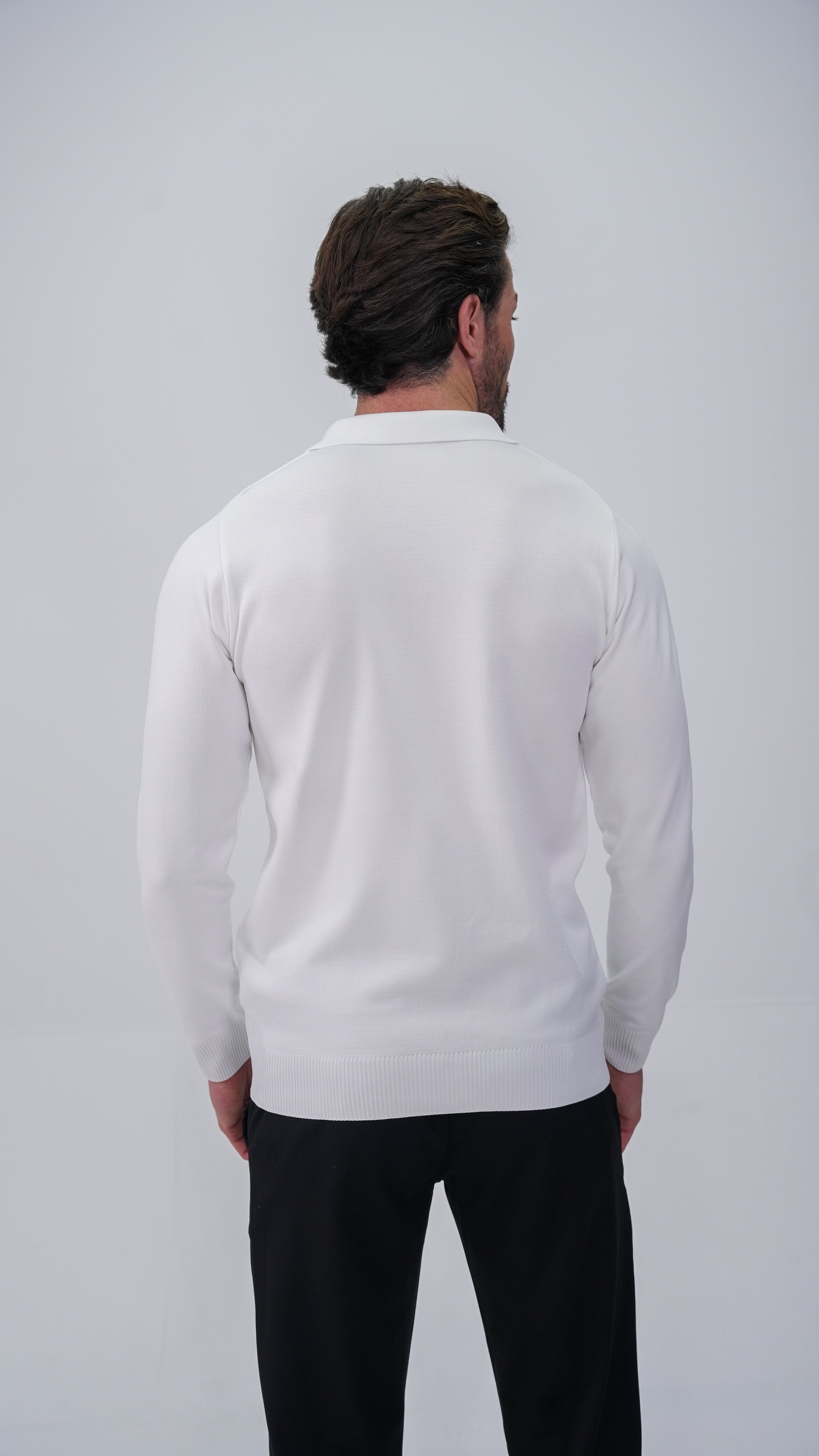 Reclus Polo Yaka Kazak - Beyaz