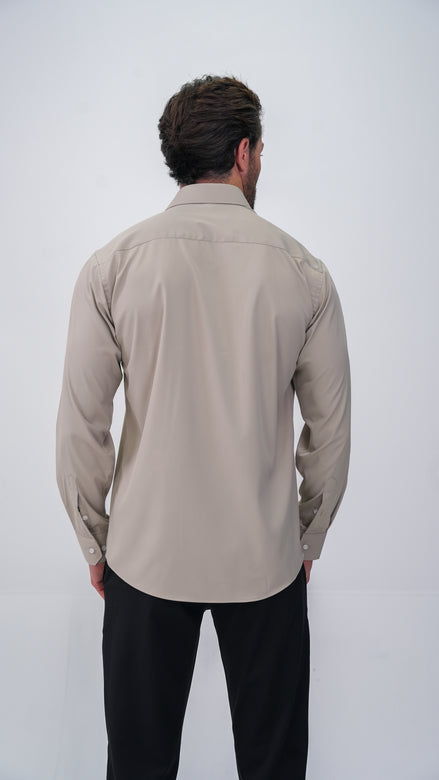 The Luxe Gömlek - Koyu Bej