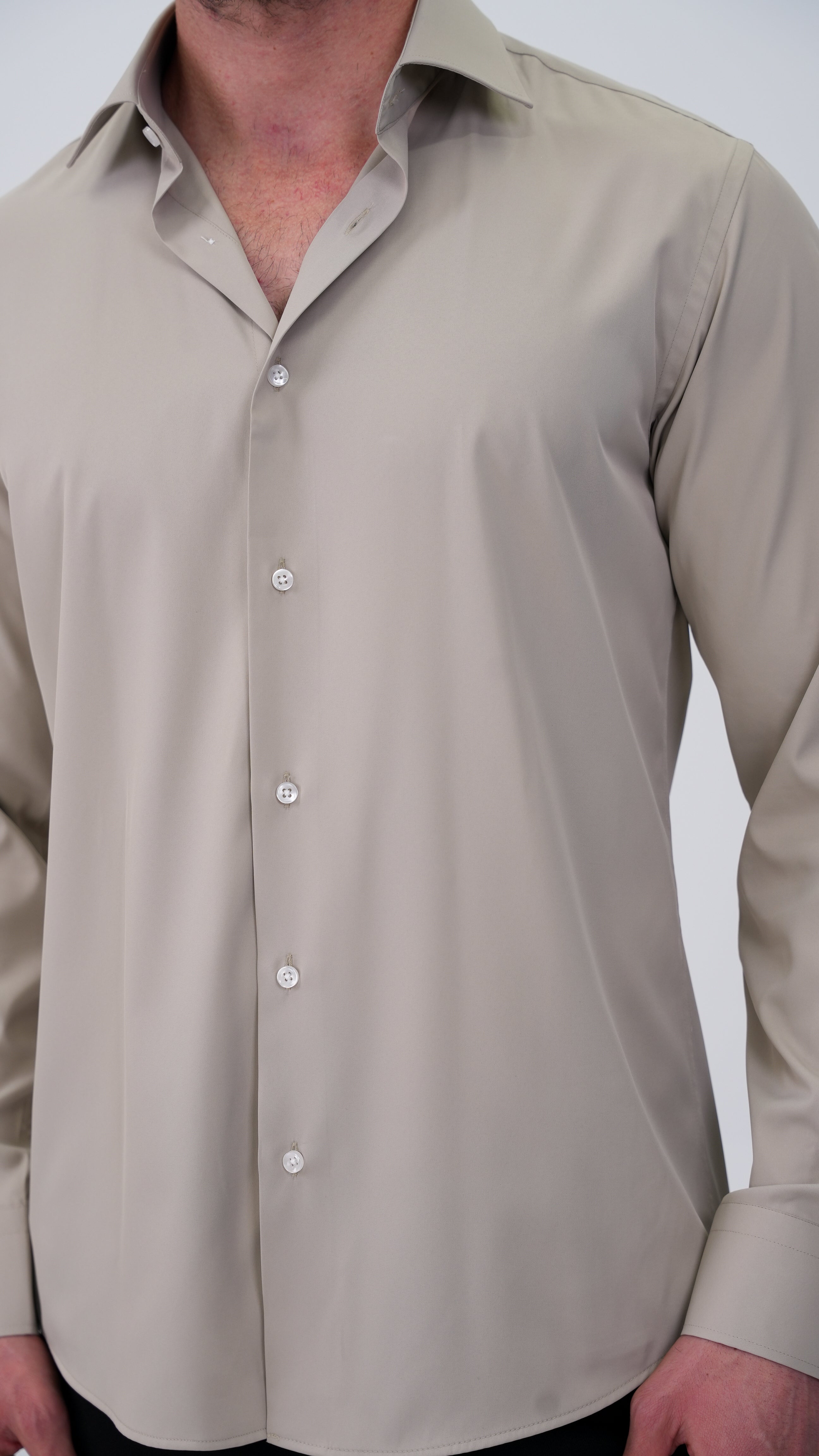 The Luxe Gömlek - Koyu Bej