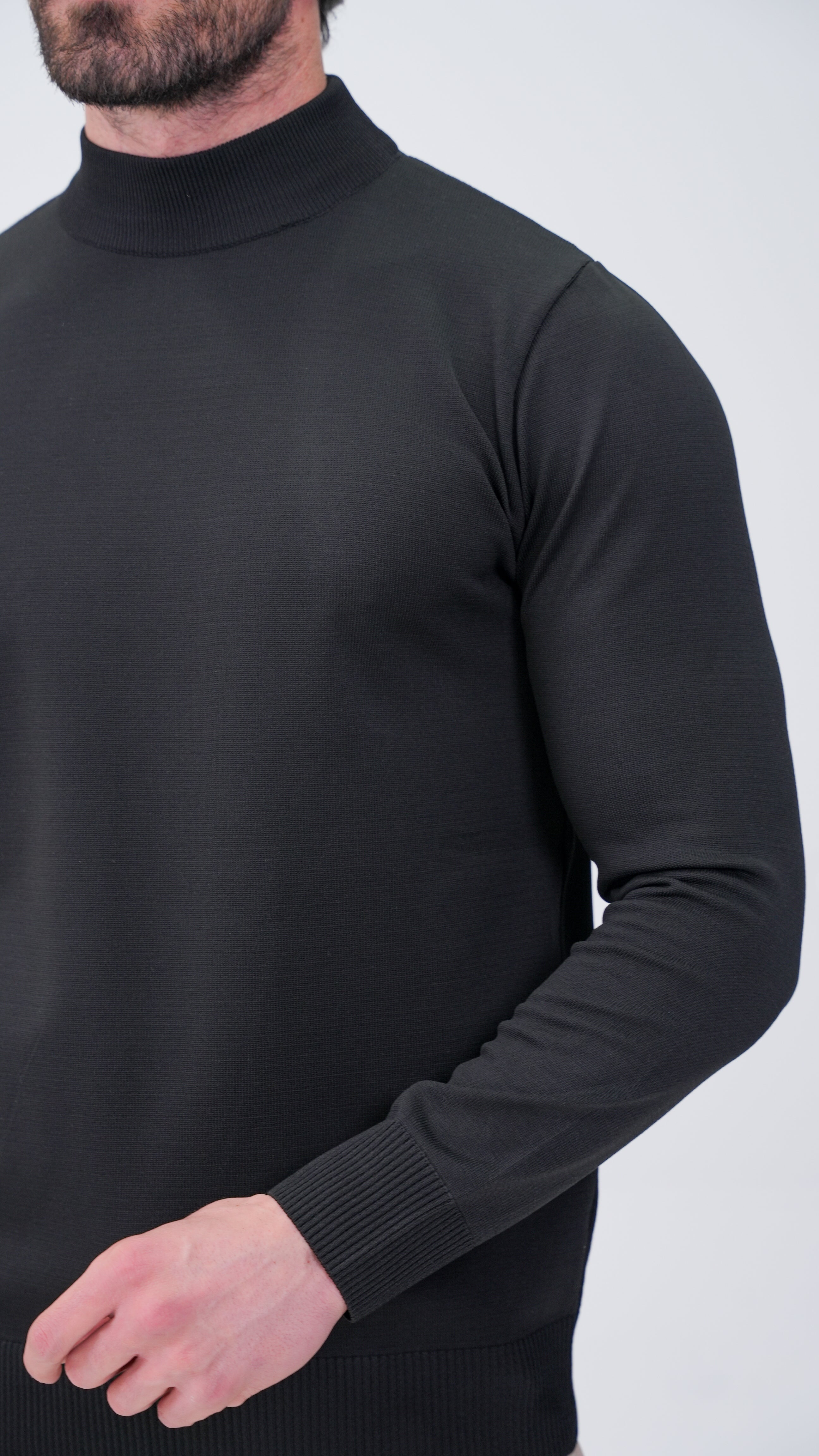 Grosse Yarım Boğazlı Kazak - Siyah