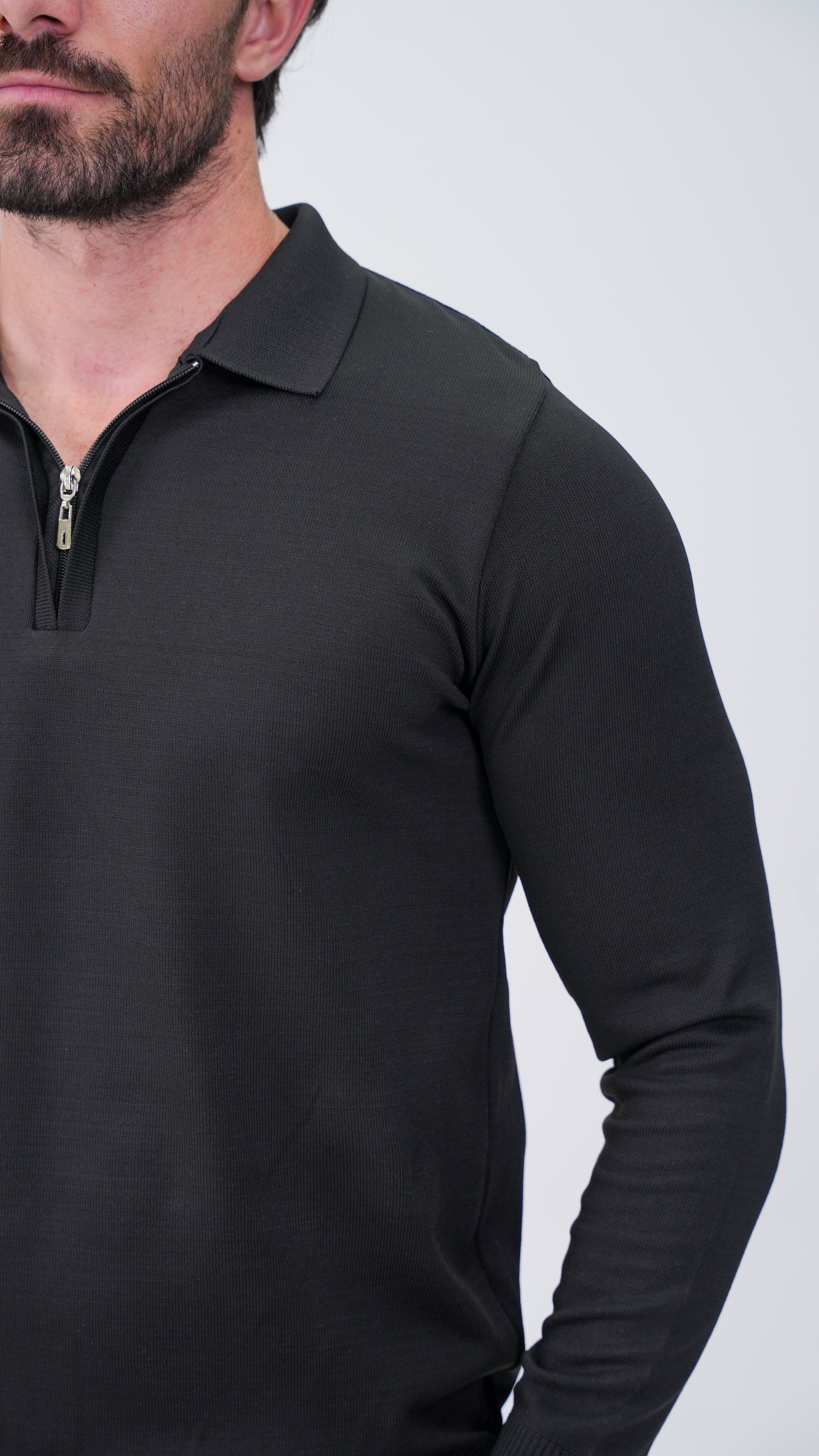 Reclus Polo Yaka Kazak - Siyah