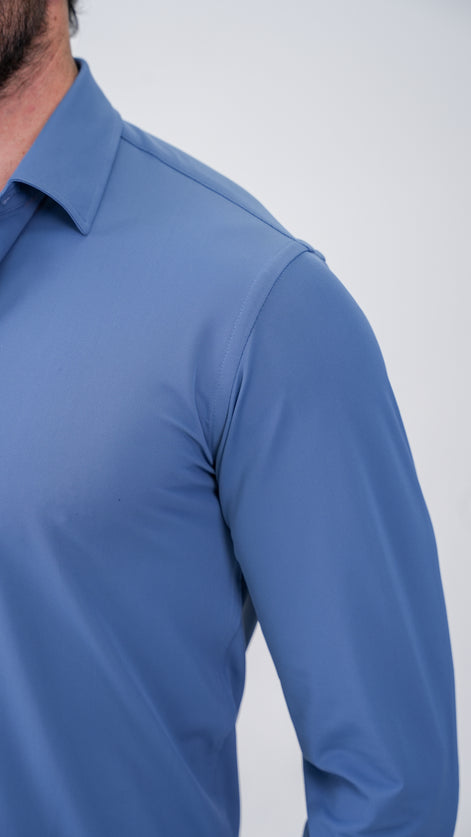 Stretchy Gömlek - Mavi