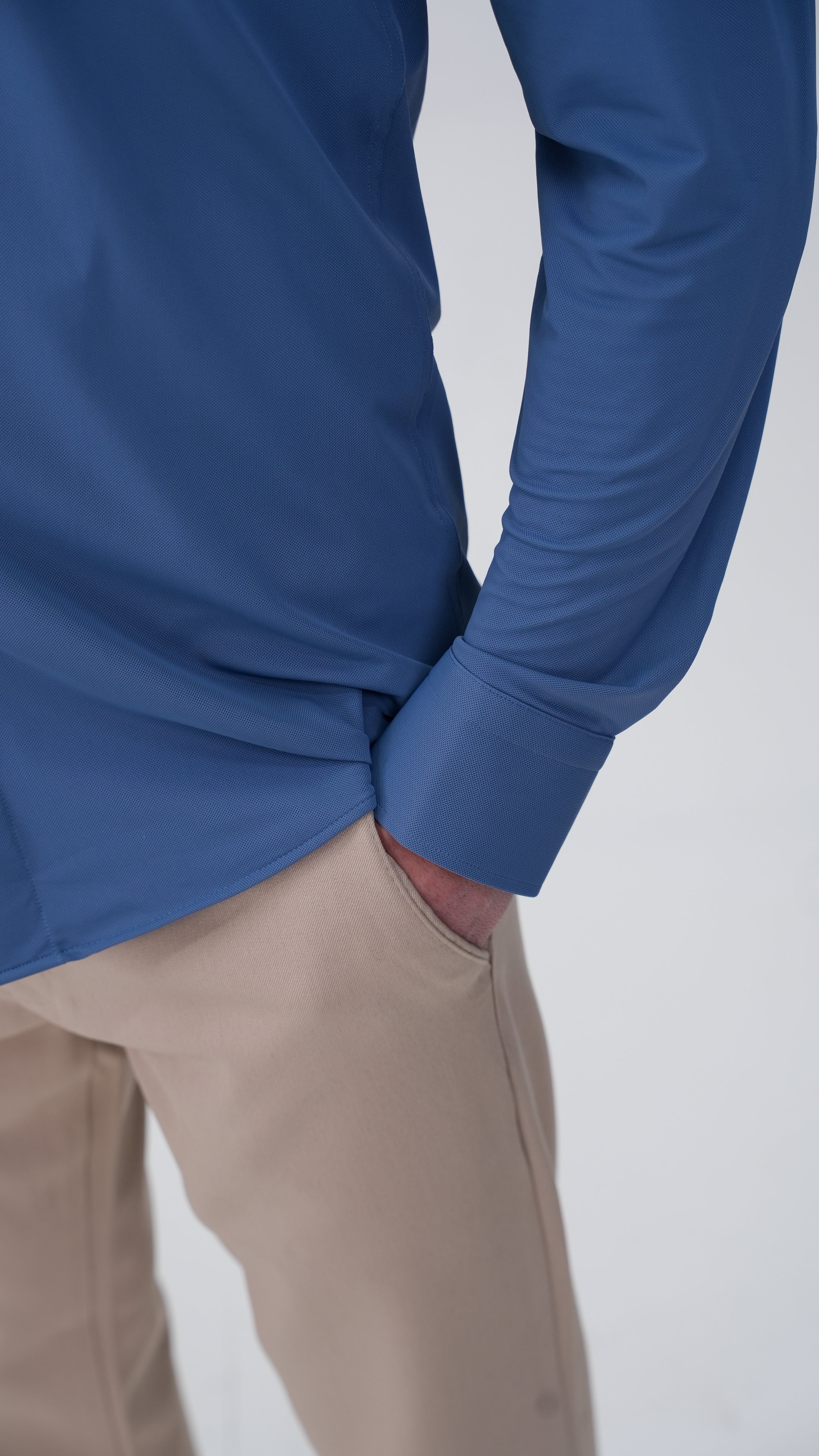 Stretchy Gömlek - Mavi