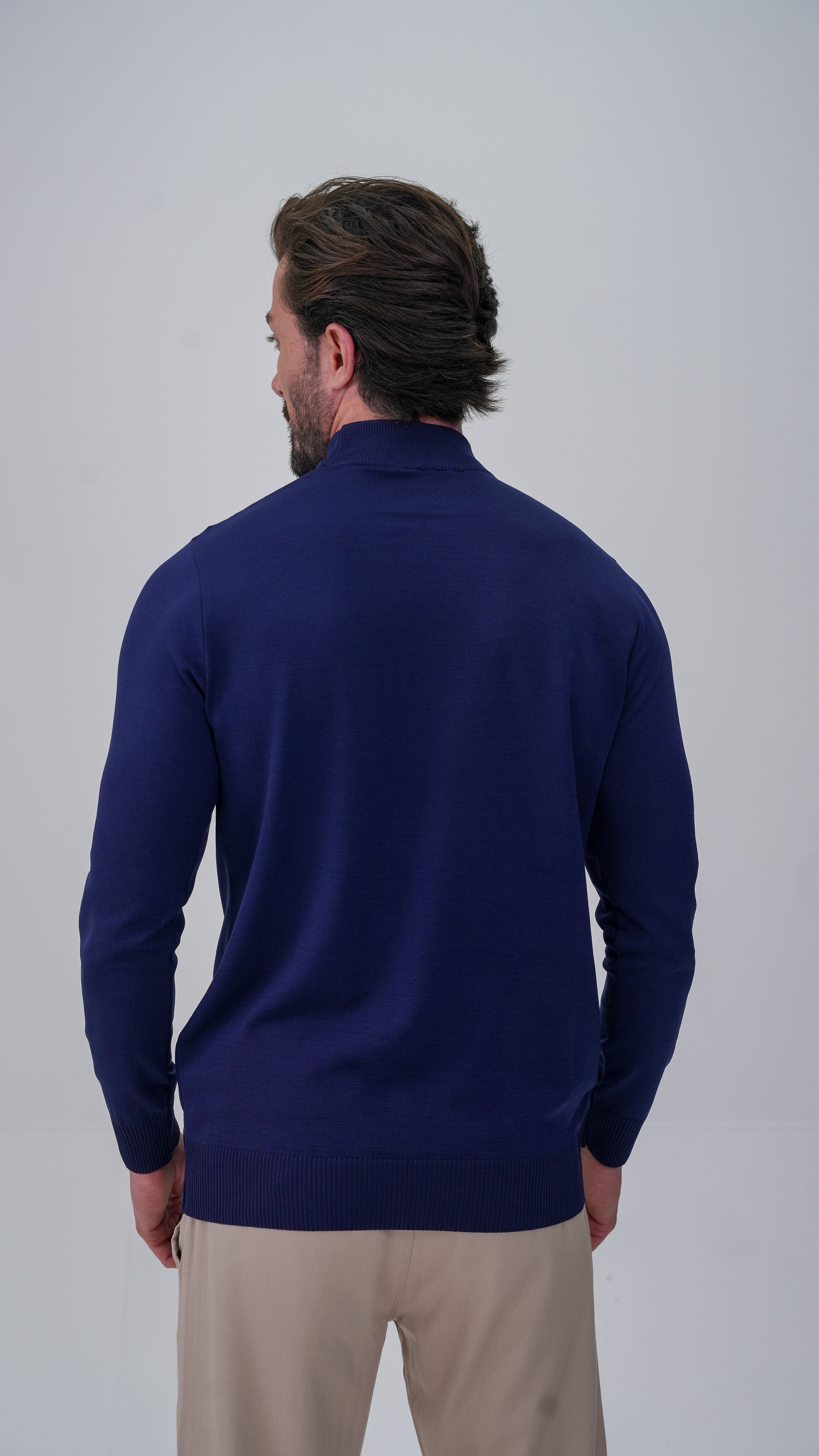 Grosse Yarım Boğazlı Kazak - Lacivert