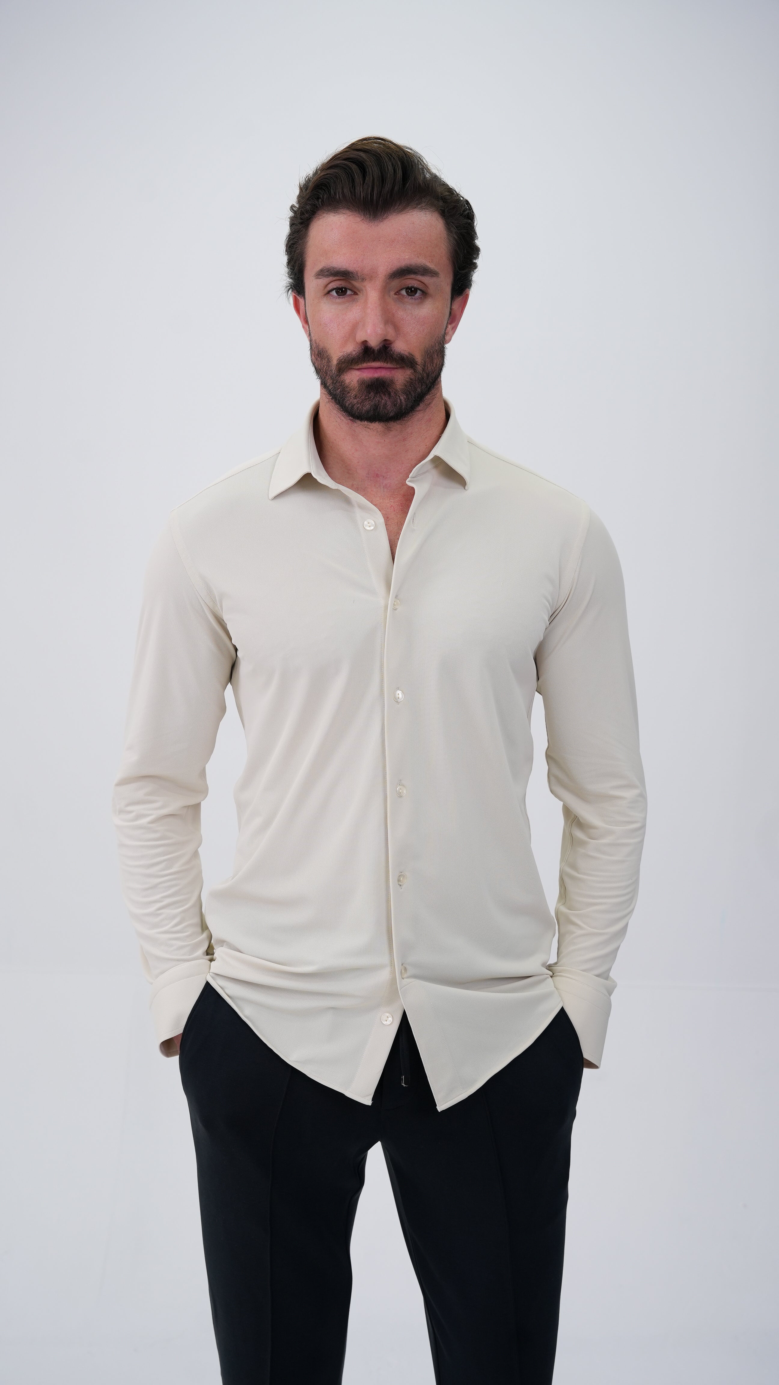 Stretchy Gömlek - Bej