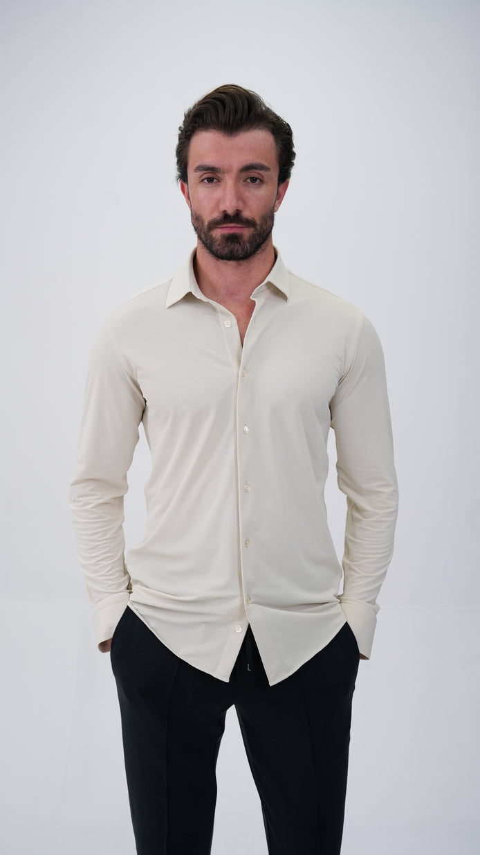 Stretchy Gömlek - Bej