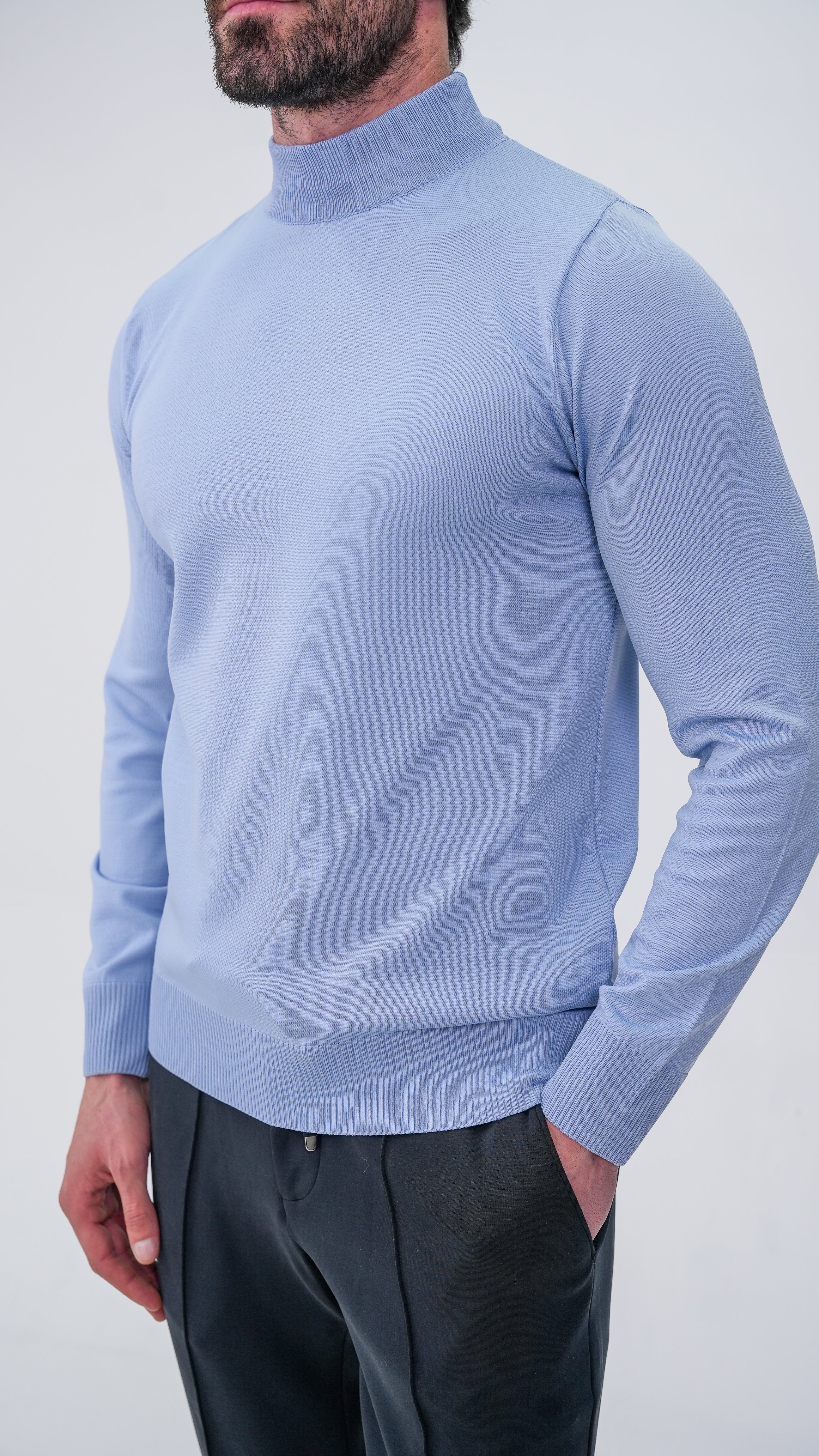 Grosse Yarım Boğazlı Kazak - Mavi