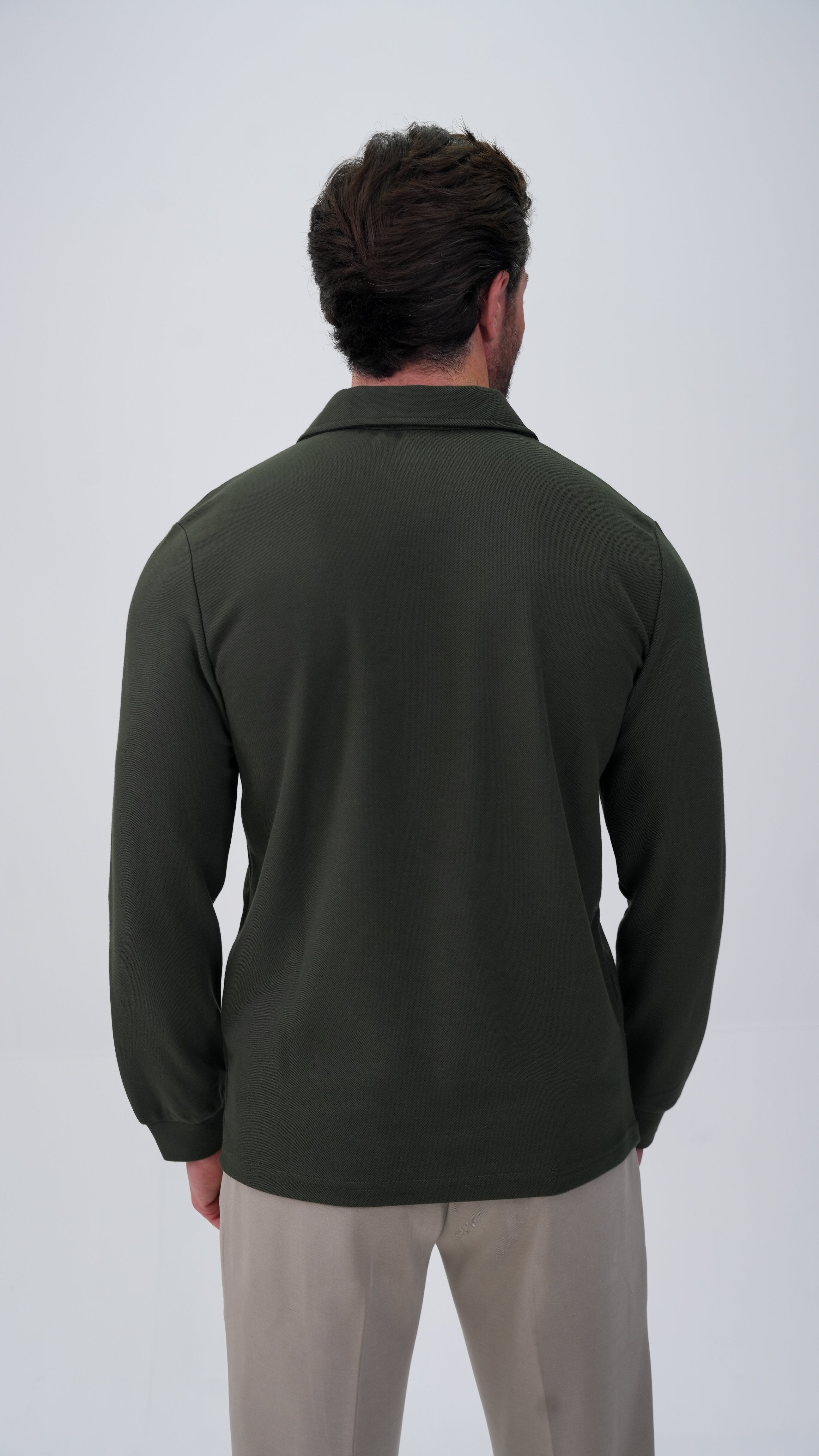 Labiaz Labiaz Polo Yaka Uzun Kollu T-Shirt  - Haki