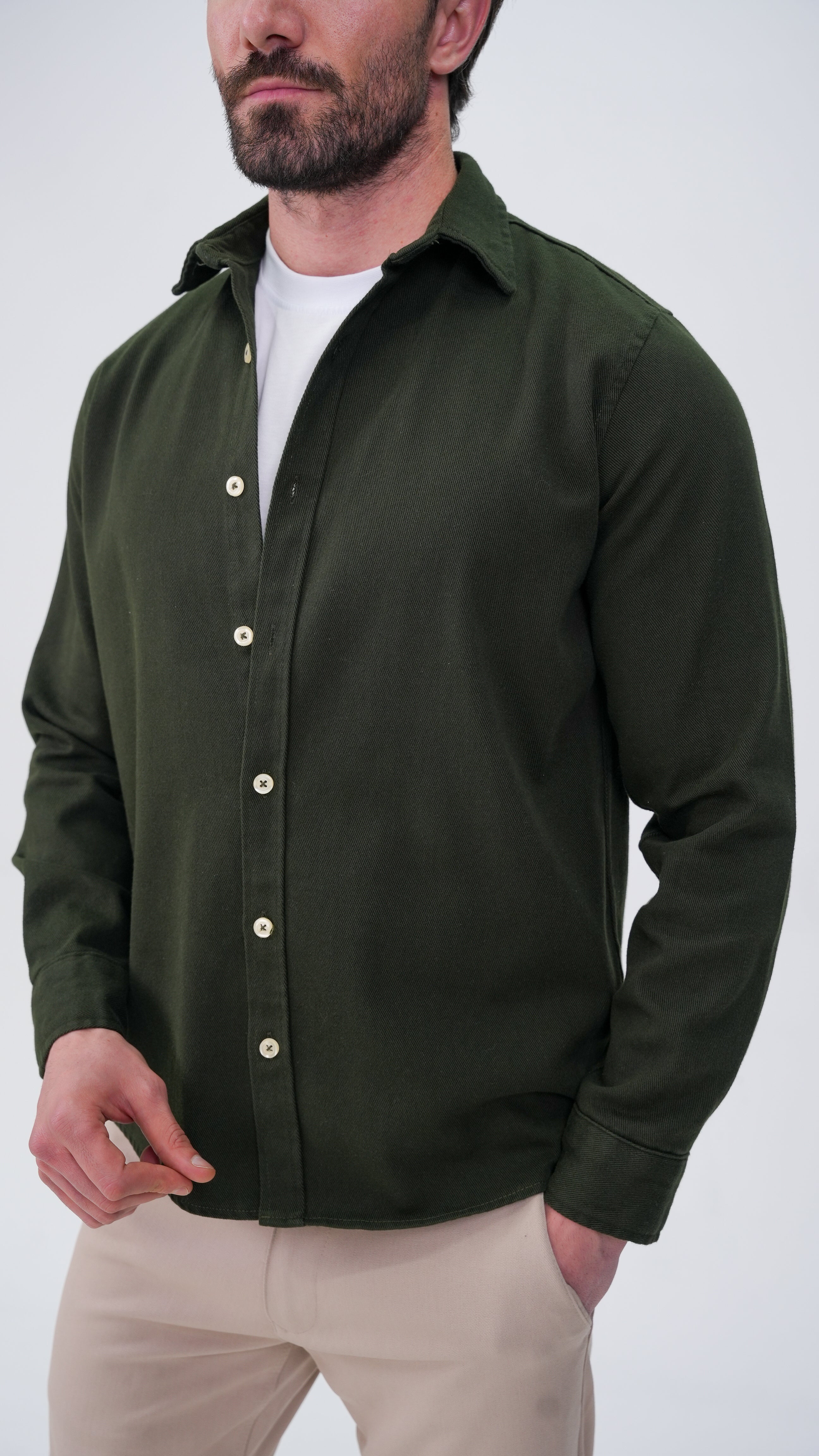 Le Nant Overshirt - Koyu Haki