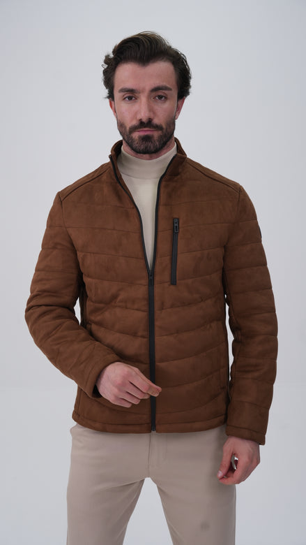 Le Grand Süet Fit Dolumlu Mont - Tarçın